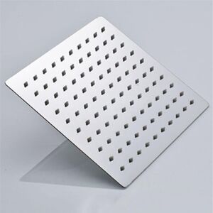 Sollbry - Ultra-thin Bathroom Accessories 12' Slim Chrome Stainless Steel Square Rain Shower