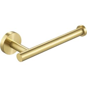 Sollbry - Wall Mounted Toilet Paper Holder Bathroom Toilet Paper Roll Holder 304 Stainless Steel Brushed Gold, 16.38cm