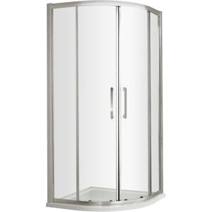 Sonic 8mm Toughened Safety Glass Shower Quadrant & Bar Handle, Chrome - 1000mm Balterley