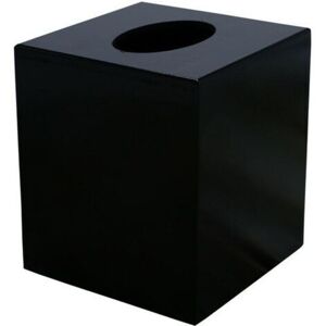 Gotrays - Square Acrylic Tissue Box with Magnetic Lid for Restaurant, Bathroom, Bedroom, Car, Office - Matte Black
