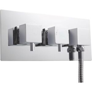Balterley - Square Concealed Twin Thermostatic Shower Valve With Diverter (1 Outlet) - Chrome
