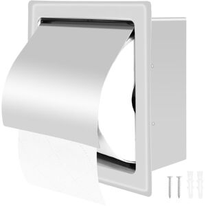 TLILY Stainless Steel Recessed Toilet Paper Holder Wall Holder,Modern Style Holder,Recessed Tissue Roll Dispenser for Bathroom
