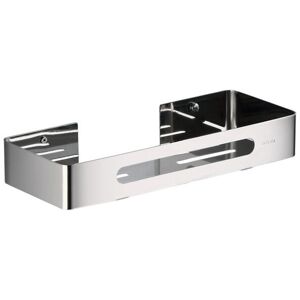 MUMU Stainless Steel Shower Basket - Bathroom Bath Shelf Tray Wall Corner Shelf Support (1 Tier, Stainless Steel)