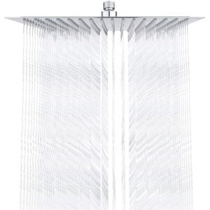 Tinor - Stainless Steel Shower Head - Water Saving, 30CM Square Shower Head, Universal Rain Shower Head 1/2 Inch Thread, 360° Rotatable, 30°