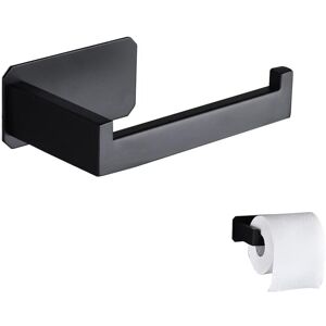 IKODM Stainless Steel Toilet Paper Holder Original Wall Mounted Toilet Paper Holder Without Drilling Black Toilet Paper Holder 3M Adhesive For Bathroom wc