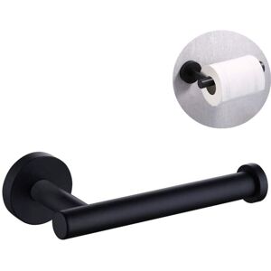 CYSLMUK Stainless Steel Toilet Paper Holder, Semi-Open Toilet Paper Dispenser, Wall Mounted Round for Bathroom and Kitchen-Black