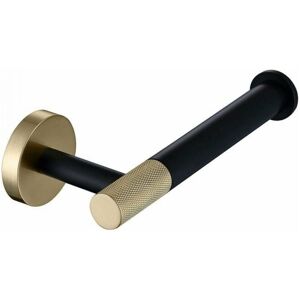 CYSLMUK Stainless Steel Toilet Paper Holder Wall Mounted Paper Holder Brushed Gold and Matte Black Toilet Roll Holder