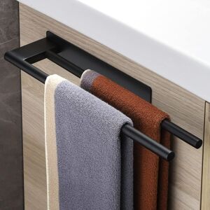 Linghhang - Stainless Steel Towel Rack No Drilling Bathroom Towel Holder Wall Mounted Suitable for Bathroom and Kitchen