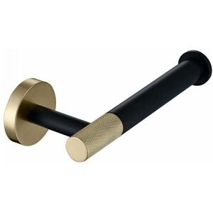 Stainless steel wall-mounted toilet paper holder, brushed gold and matte black, YMYNY toilet paper roll holder
