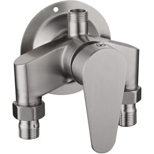 Cyslmuk - sus 304 Stainless Steel Exposed Shower Faucet with Control Valve Switch for Cold and Hot Water, Wall Mounted Shower Mixer Tap for Bathroom