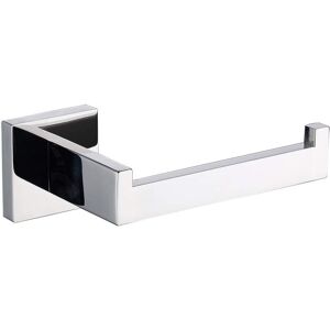 ZVD - SUS304 Stainless Steel Polished Chrome Toilet Paper Holder Modern Half Open Square Bathroom 5 Inch tp Holder