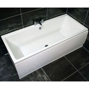 HYDROS Suzie Slim 1700mm x 750mm Square Style Thin Rim Double Ended Bath, standard bath-with front panel only