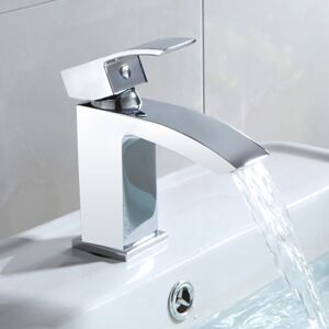 Nes Home - Arke Contemporary Basin Sink Chrome Mono Mixer Tap + Waste