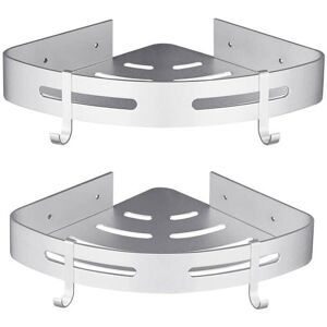Linghhang - Tier Silver Triangular Shower Caddy, No Drilling Kitchen Accessories, Rust Resistant Hanging Shower Holder