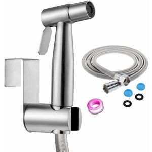 Dewdat - Toilet Bidet Sprayer and Stainless Steel Toilet Bidet Sprayer Bidet Sprayer Kit Easy to Install With 1.5m Spring Shower Hose and Hook