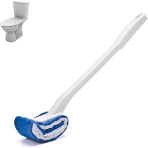 IKODM Toilet Bowl Brush, Deep Cleaning Toilet Brush, Curved Toilet Brush, Long Handle Toilet Cleaning Brush, Portable Toilet Bowl Brush for Bathroom