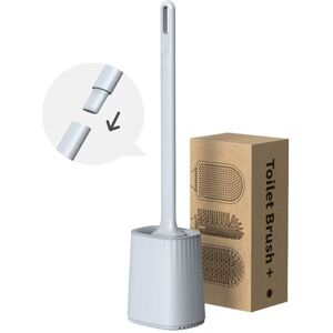 IKODM Toilet brush and holder set, long handled toilet brush, wall mounted toilet brush, flexible toilet brush,