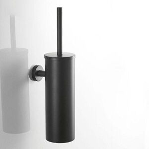 YMYNY Toilet Brush, Wall Mounted Stainless Steel Toilet Brush and Holder with Lid, Long Handle Matte Black Bathroom Accessories mumu