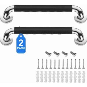 ZVD Toilet Grab Bar, 45cm Set of 2 Non-Slip Bathroom Grab Bar, Shower Bathtub Bars Stainless Steel Handrail Support Shower Handle for