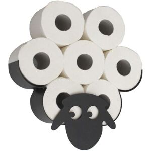 BEIJIYI Toilet Paper Holder, Black Metal Sheep Shape Toilet Paper Holder, Freestanding Wall Mounted Storage for All Kinds of Animals