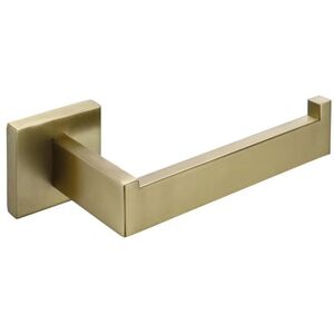 Linghhang - Toilet Paper Holder Polished Brushed Brass, Stainless Steel Toilet Roll Holder for Bathroom and Kitchen (Square)