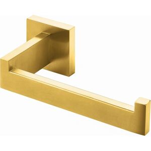 LINGHHANG Toilet Paper Holder (Square Brushed Brass), Stainless Steel Toilet Paper Holder Roll Holder for Bathroom and Kitchen