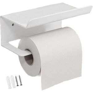 LINGHHANG Toilet Paper Holder, Stainless Steel Towel Holder for Cell Phone, Toilet Paper Roll Holder, Toilet Paper Holder with Shelf for Bathroom and Kitchen