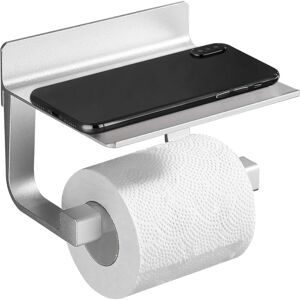 Linghhang - Toilet Paper Holder Strong Roll Toilet Paper Holder, Self-Adhesive, Silver Metal