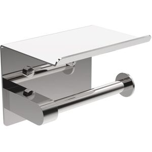 BEIJIYI Toilet paper holder, wall-mounted toilet paper holder, 304 stainless steel toilet paper roll holder, installation with screws or 3M adhesive, silver