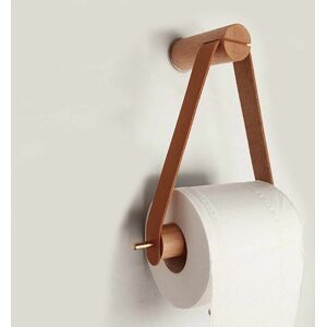 ALWAYSH Toilet Paper Holder,Wooden Toilet Paper Holder,Wall-Mounted Retro Roll Paper Holder,Kitchen,Bathroom,Toilet,Nordic,Beech Wood,Copper