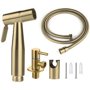 Cyslmuk - Toilet shower, bidet shower, 150 cm, gold, flush