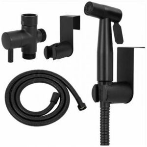 Cyslmuk - Toilet Shower Head Complete Kit Black, Toilet Shower Kit, Sprayer for Daily Personal Hygiene, Toilet Shower Head with Hose, Black
