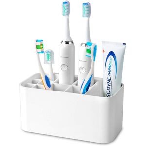 MEMKEY toothbrush holder,Multifunctional electric toothbrush holder,wall-mounted toothbrush holder,4 slots for toothbrushes + 6 slots for electric