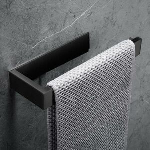 Dewdat - Towel Ring Towel Holder, 304 Stainless Steel Towel Rack Toilet Accessories Bathrooms (No Drilling, Black)