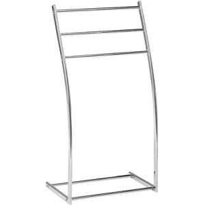 Beliani - Modern Bathroom Accessories Towel Stand Rack Steel 3 Rails Glossy Silver Ambil