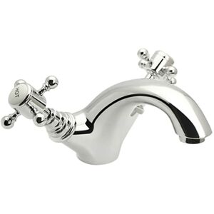 BALTERLEY Traditional Bathroom Mono Basin Mixer Tap - Crosshead Handles - Chrome