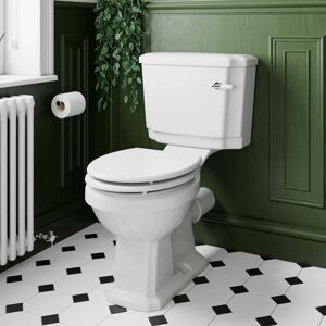 Park Lane Traditional Close Coupled Toilet wc Soft Close Seat White Ceramic Bathroom