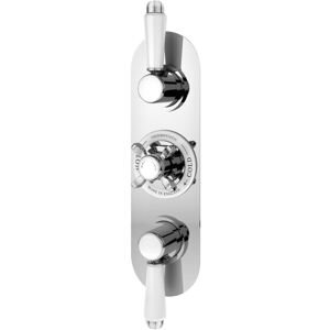 Balterley - Traditional Concealed Triple Thermostatic Shower Valve (2 Outlets) - Chrome