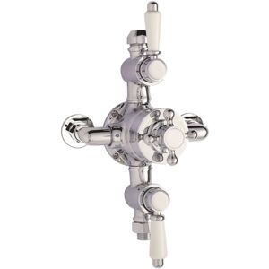 Balterley - Traditional Exposed Triple Thermostatic Shower Valve (2 Outlets) - Chrome