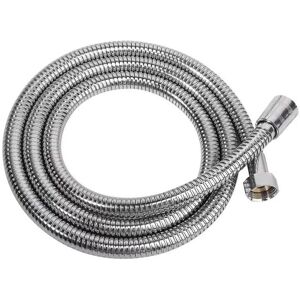DEWDAT Universal Shower Hose (G1/2 inch, 2M), Anti-Twist and Anti-kink Shower Hose, Stainless Steel/Chrome