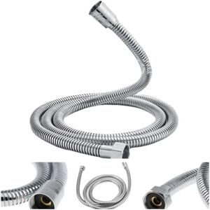 Elle - Universal shower hose (G1/2 inch,1.5M), anti-twist and anti-kink shower hose, stainless steel/chrom