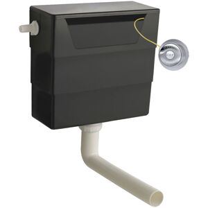 Balterley - Universal Water Saving Dual Flush Side Inlet & Traditional Push Button - Chrome/Black