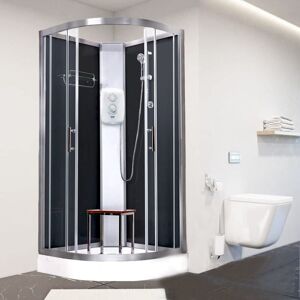 Pure e Black 1000 x 1000 Electric Shower Cabin Triton Standard 8.5kw - Vidalux