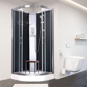 Pure e Black 1000 x 1000 Electric Shower Cabin Triton Standard 9.5KW - Vidalux