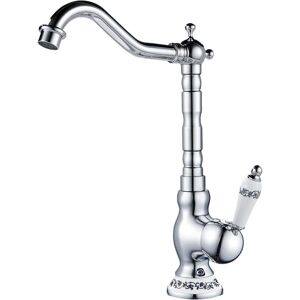 SHUNLI Vintage sink faucet, chrome brass bathroom faucet, suitable for bathroom sink or basin, hot and cold water