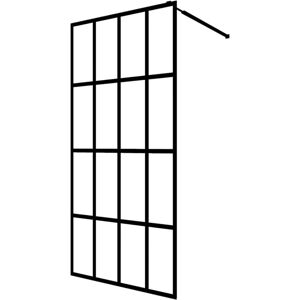Walk-in Shower Screen Frosted Tempered Glass 100x195 cm Vidaxl