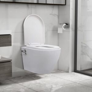 BONNEVIE Wall Hung Rimless Toilet with Bidet Function Ceramic White VSVS902646