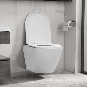 BONNEVIE Wall Hung Rimless Toilet,Toilet wc Ceramic White VSVS48326
