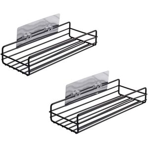 ZVD - Wall Mounted Adhesive Bathroom Shelf, No Drilling, Strong Kitchen Shower Caddy Holders, Shower Storage Organizers (2 Pack, White)