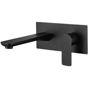 SHUNLI Wall Mounted Basin Mixer Tap Bathroom Mixer Tap with Extra Wide Spout Concealed Faucet Single Handle Basin Mixer Tap Bathtub Faucet Wall Mounted